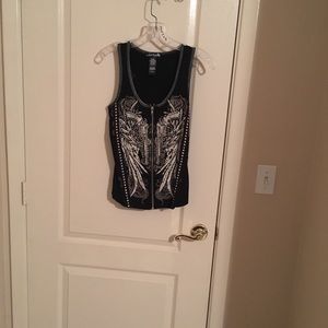 Zip up tank top